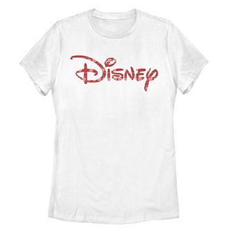 Disney's Christmas Plaid Logo Juniors' Tee