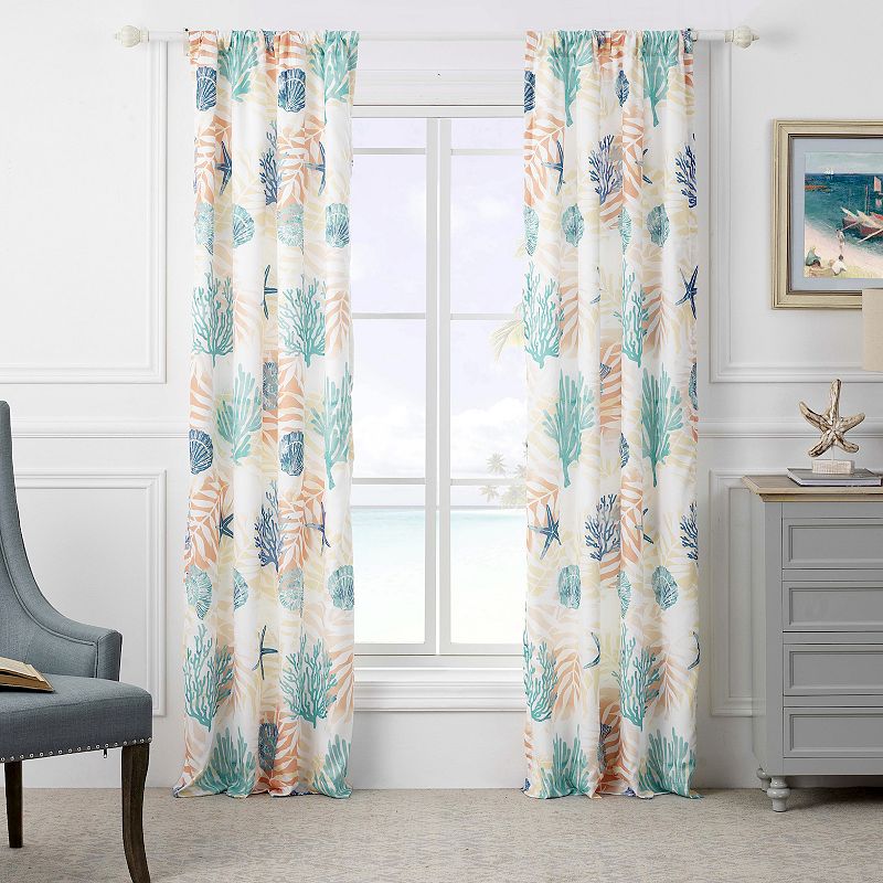 Greenland Home Fashions Montego Window Curtain Set, Blue
