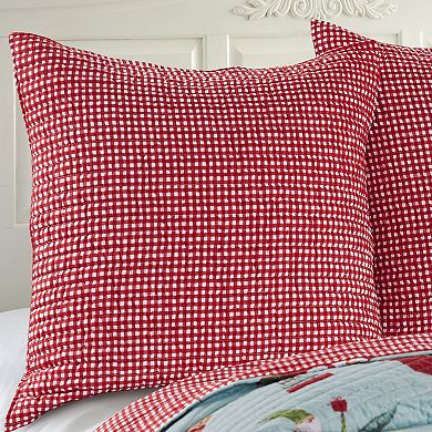 Levtex Home Merry & Bright Gnome Holiday Euro Sham Set