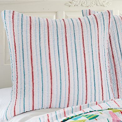 Levtex Home Merry & Bright Holly Jolly Euro Sham Set