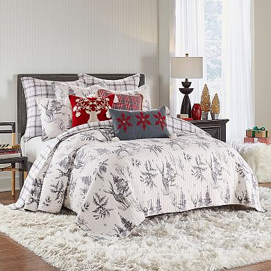 Levtex Home Villa Lugano Sleigh Bells Grey Quilt