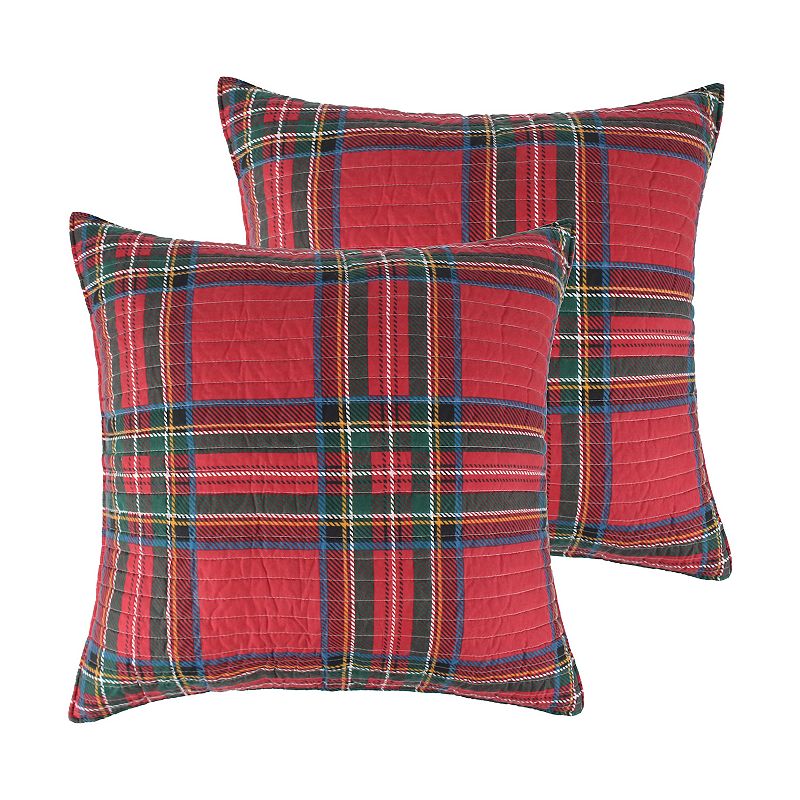 Levtex Home Thatch Home Spencer Plaid Euro Sham Set, Multicolor