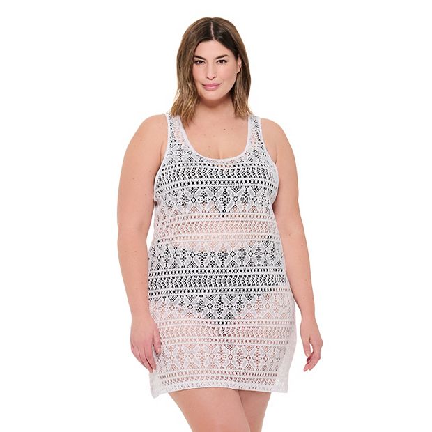 Plus Size Womens Sexy Bathing Suit Crochet Bikini Swimwear Cover Up Beach  Dress 