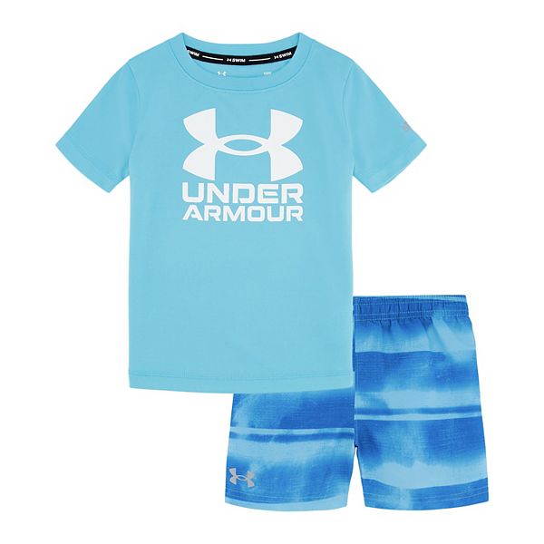 2-Piece Long Sleeve Swim Shirt and Trunks Swimsuit Set Infant/Toddler/Kid iXtreme Boys' Rashguard Set UPF 50 