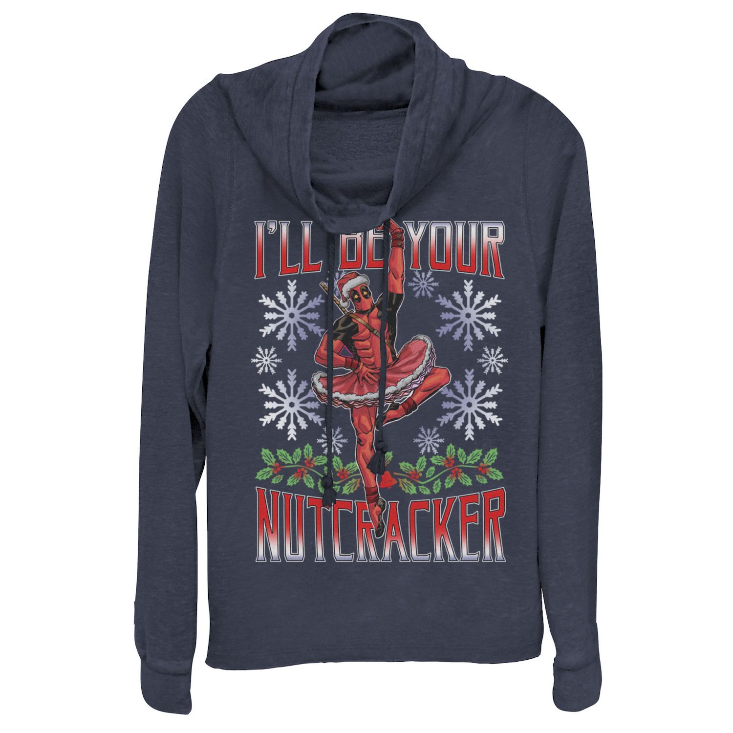 Maglietta Donna Marvel Deadpool Con Cappello Di Babbo Natale - T-shirt Ufficiale In Cotone GOTS, Regalo Perfetto Per I Fan