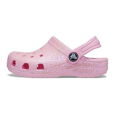 Crocs Classic Glitter Toddler Girls' Clogs
