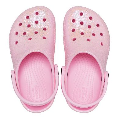 Crocs Classic Glitter Toddler Girls' Clogs