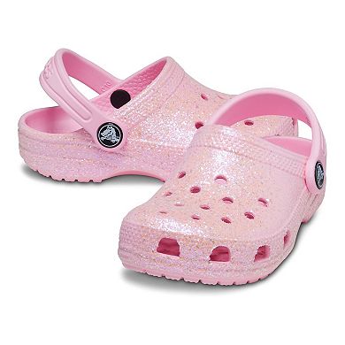 Crocs Classic Glitter Toddler Girls' Clogs