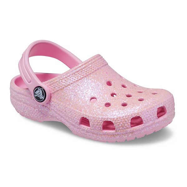 Crocs Classic Glitter Toddler Girls' Clogs