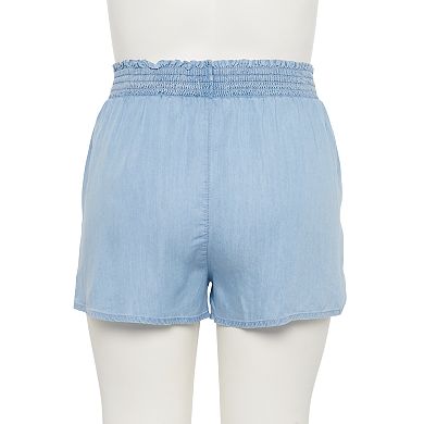 Juniors' Plus Size SO® Smocked Shorts