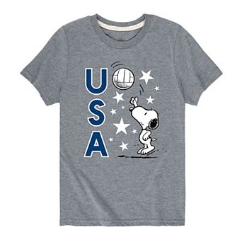 Boys 8-20 Peanuts USA Volley Graphic Tee