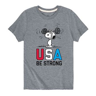 Boys 8-20 Peanuts USA Strong Graphic Tee