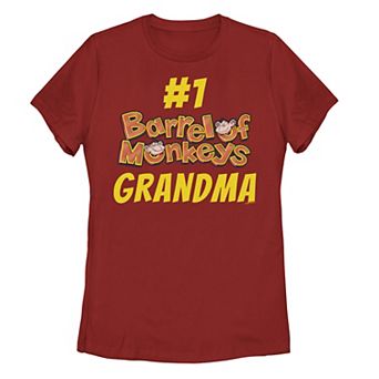 Juniors' Barrel Of Monkeys #1 Grandma Text Tee