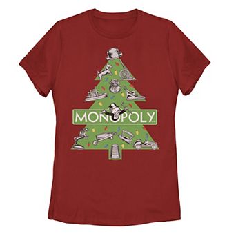 Juniors' Monopoly Christmas Tree Tee