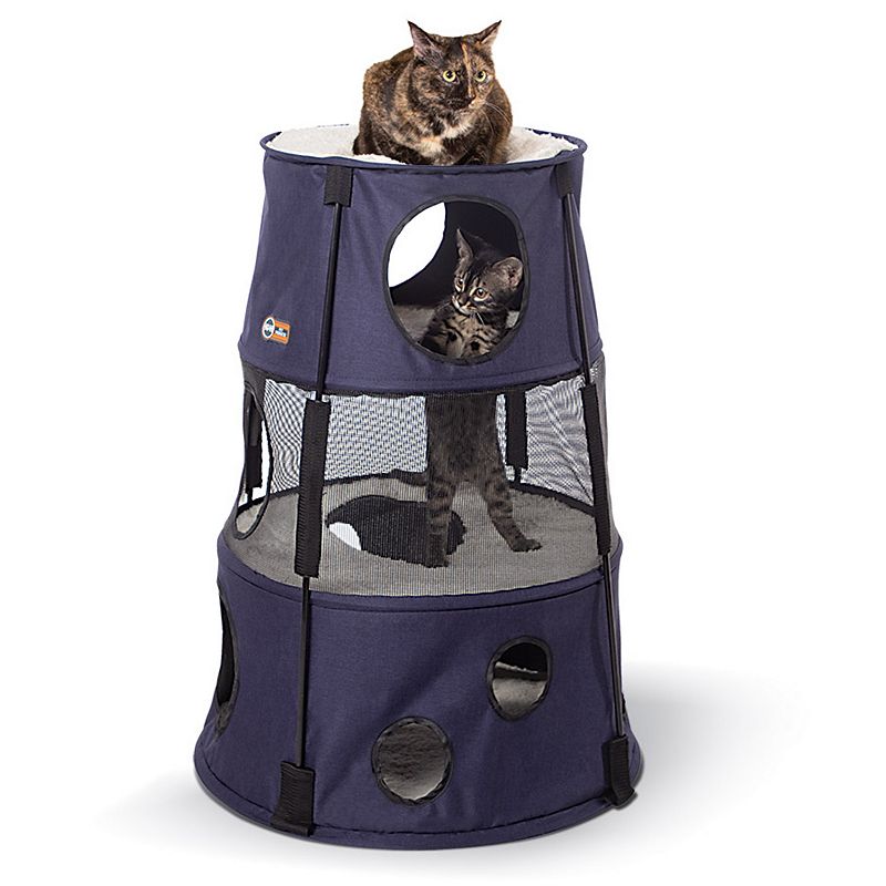 K&H Pet Products Kitty Tower Classy Dark Denim 22 X 30 Inches