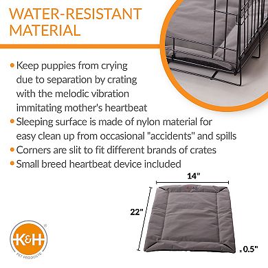 K&H Mother's Heartbeat Puppy Crate Pad - Water-Resistant