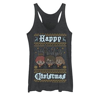 Juniors' Harry Potter Happy Christmas Chibi Ugly Sweater Tank Top