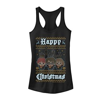 Juniors' Harry Potter Happy Christmas Chibi Ugly Sweater Tank Top