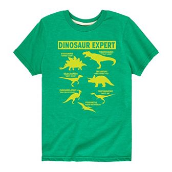 Boy 8-20 "Dinosaur Expert" Graphic Tee