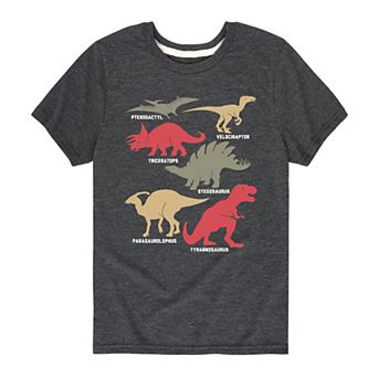 Boy 8-20 Dinosaur Types Graphic Tee