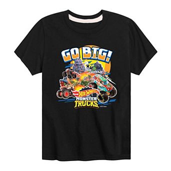 Boys 8-20 Hot Wheels Go Big Monster Trucks Graphic Tee