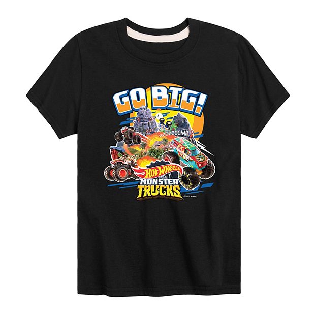 Boys 8-20 Hot Wheels Go Big Monster Trucks Graphic Tee