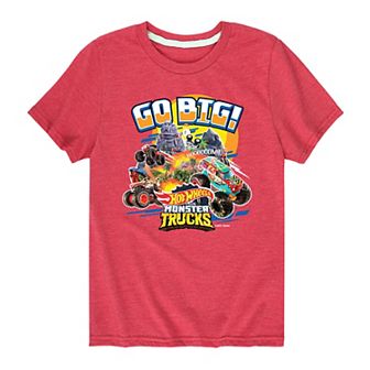 Boys 8-20 Hot Wheels Go Big Monster Trucks Graphic Tee