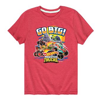 Boys 8-20 Hot Wheels Go Big Monster Trucks Graphic Tee