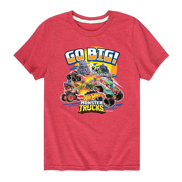 Boys 8-20 Hot Wheels Go Big Monster Trucks Graphic Tee