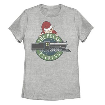 Juniors' Polar Express Elf Train Logo Graphic Tee