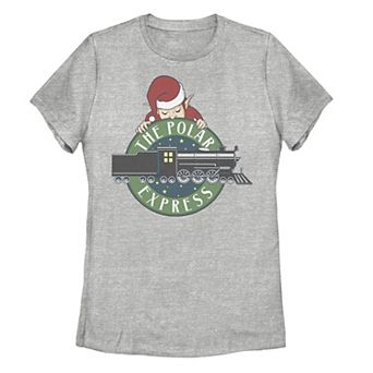 Juniors' Polar Express Elf Train Logo Graphic Tee
