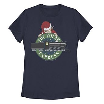 Juniors' Polar Express Elf Train Logo Graphic Tee