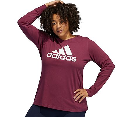 Plus Size adidas Long Sleeve Graphic Tee