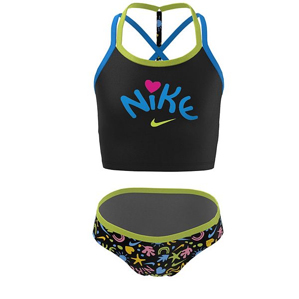 Girls 7-16 Nike Fun Forest T-Crossback Midkini Top & Bottoms Swimsuit Set