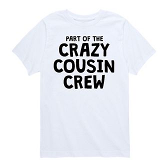 Boys 8-20 Part Of The Crazy Cousin Crew Graphic Tee