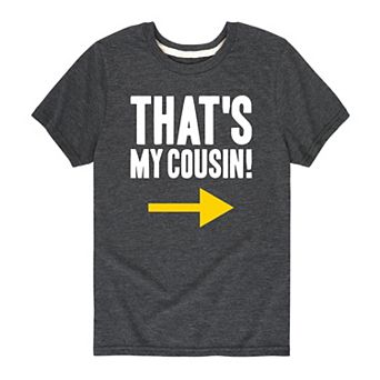 Boys 8-20 That's My Cousin Left Arrow Graphic Tee