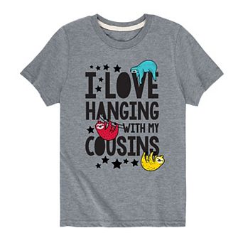 Boys 8-20 I Love Hanging With My Cousins Graphic Tee