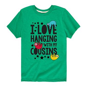 Boys 8-20 I Love Hanging With My Cousins Graphic Tee