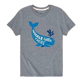 Boy 8-20 "Whale Hello There" Graphic Tee