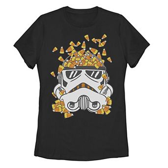 Juniors' Star Wars Stormtrooper Candy Corn Filled Helmet Tee