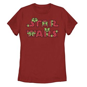 Juniors' Star Wars Christmas Present Logo Tee