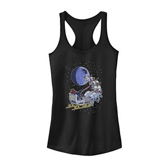 Juniors' Star Wars Christmas Darth Vader Sleigh Ride Tank Top