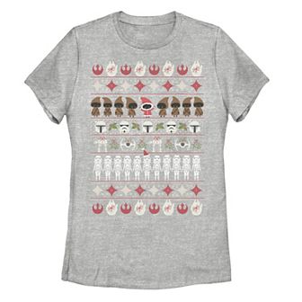 Juniors' Star Wars Christmas Ugly Sweater Style Tee