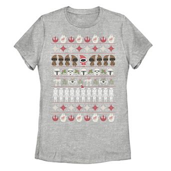 Juniors' Star Wars Christmas Ugly Sweater Style Tee