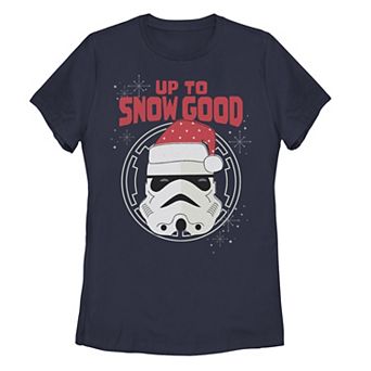 Juniors' Christmas Stormtrooper Up To Snow Good Tee
