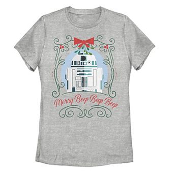 Juniors' Star Wars R2-D2 Merry Beep Boop Beep Tee