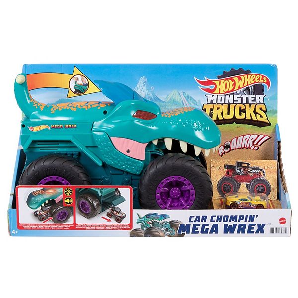 handelaar tiran gemiddelde Mattel Hot Wheels Monster Trucks Car Chompin' Mega-Wrex Vehicle
