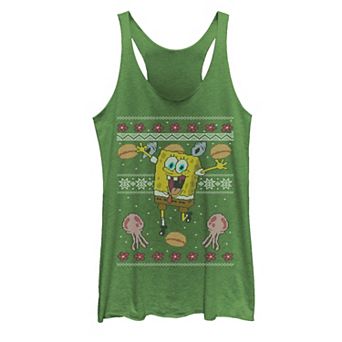 Juniors' Nickelodeon SpongeBob SquarePants Jellyfish Ugly Christmas Sweater Tank Top