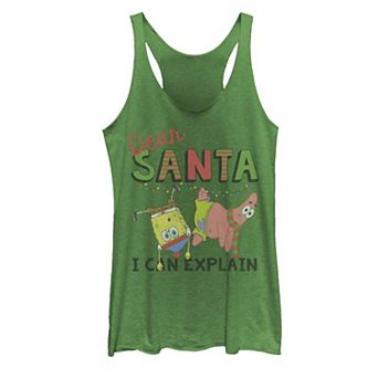 Juniors' Nickelodeon SpongeBob SquarePants "Santa I Can Explain" Tank Top