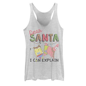 Juniors' Nickelodeon SpongeBob SquarePants "Santa I Can Explain" Tank Top
